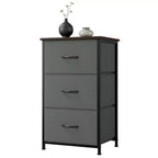 Cassettiera sottile a 3 cassetti - Moderno armadietto compatto con contenitori in tessuto rimovibili - Organizer salvaspazio per camera da letto, armadio, appartamento