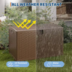 Baule da Esterno Grande da 450 Litri in Resina - Contenitore Impermeabile e Lucchettabile - Organizzatore Resistente alle Intemperie per Cuscini da Esterno, Attrezzi da Giardino