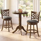 Sgabelli da Bar Costway da 66 cm (Altezza Bancone), Set da 2/4 con Struttura in Legno di Caucciù e Sedile Imbottito