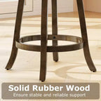 Sgabelli da Bar Costway da 66 cm (Altezza Bancone), Set da 2/4 con Struttura in Legno di Caucciù e Sedile Imbottito