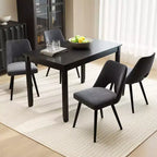 Tavolo da pranzo rettangolare in legno Costway da 48 pollici per 4 persone con gambe in legno di gomma