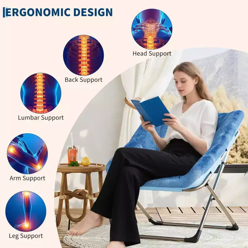Comoda sedia a farfalla portatile, morbida pelliccia sintetica, oversize, nessun assemblaggio richiesto, per camera da letto, soggiorno, dormitorio, per bambini, ragazzi e adulti