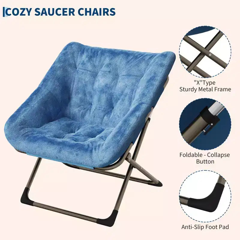 Comoda sedia a farfalla portatile, morbida pelliccia sintetica, oversize, nessun assemblaggio richiesto, per camera da letto, soggiorno, dormitorio, per bambini, ragazzi e adulti