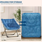 Comoda sedia a farfalla portatile, morbida pelliccia sintetica, oversize, nessun assemblaggio richiesto, per camera da letto, soggiorno, dormitorio, per bambini, ragazzi e adulti