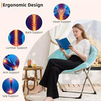Comoda sedia a farfalla portatile, morbida pelliccia sintetica, oversize, nessun assemblaggio richiesto, per camera da letto, soggiorno, dormitorio, per bambini, ragazzi e adulti