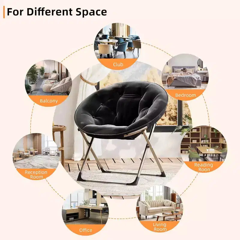 Comoda sedia a farfalla portatile, morbida pelliccia sintetica, oversize, nessun assemblaggio richiesto, per camera da letto, soggiorno, dormitorio, per bambini, ragazzi e adulti