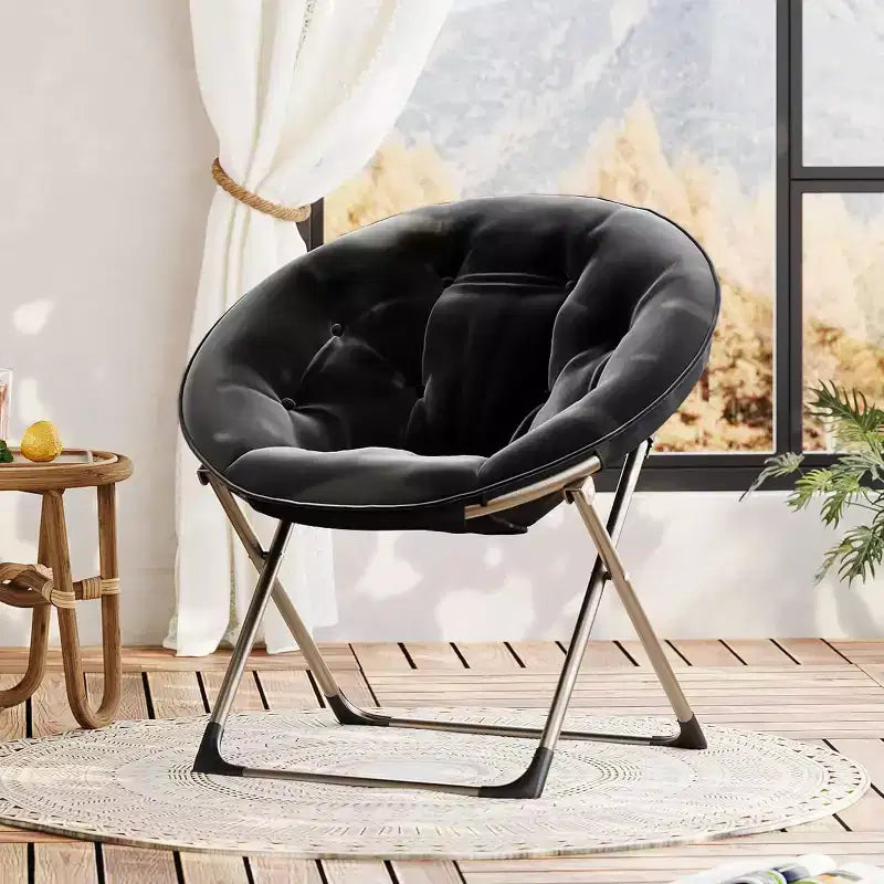 Comfy Portable Butterfly Saucer Chair, Soft Faux Fur, Oversized Accent, No Assembly Needed, for Bedroom, Living Room, Dorm, For Kids, Teens & Adults