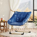 Comoda sedia a farfalla portatile, morbida pelliccia sintetica, oversize, nessun assemblaggio richiesto, per camera da letto, soggiorno, dormitorio, per bambini, ragazzi e adulti