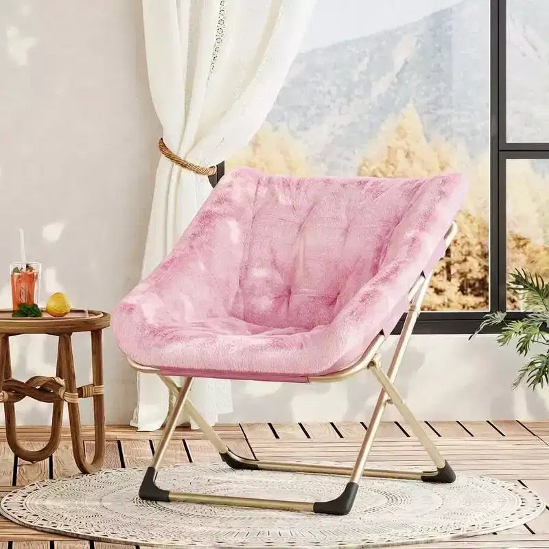 Comoda sedia a farfalla portatile, morbida pelliccia sintetica, oversize, nessun assemblaggio richiesto, per camera da letto, soggiorno, dormitorio, per bambini, ragazzi e adulti