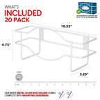 Stock Your Home - Dispenser singolo in metallo bianco per guanti, confezione da 20, mensola da parete per scatole di fazzoletti, porta guanti da parete per cucina, armadio, laboratorio, esami, ufficio