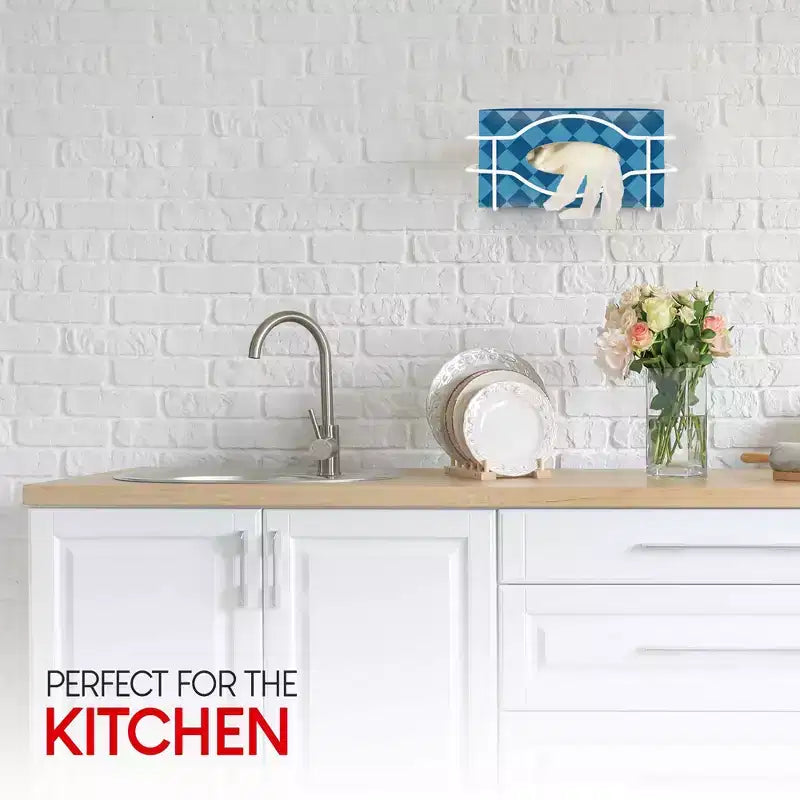 Stock Your Home - Dispenser singolo in metallo bianco per guanti, confezione da 20, mensola da parete per scatole di fazzoletti, porta guanti da parete per cucina, armadio, laboratorio, esami, ufficio