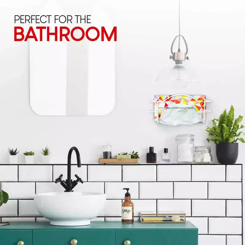 Stock Your Home - Dispenser singolo in metallo bianco per guanti, confezione da 20, mensola da parete per scatole di fazzoletti, porta guanti da parete per cucina, armadio, laboratorio, esami, ufficio