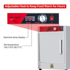 Scaldavivande a 4 ripiani, armadio riscaldato in acciaio inossidabile da 850 W con vassoio per l'acqua, adatto a teglie 1/1 GN, armadietto per lievitazione commerciale per pizza, pollo, pasticcini
