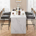 Acekool Sgabelli da Bar Altezza Bancone 65cm Set da 4 in Similpelle con Schienale e Poggiapiedi per Isola Cucina