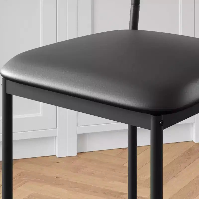 Acekool Sgabelli da Bar Altezza Bancone 65cm Set da 4 in Similpelle con Schienale e Poggiapiedi per Isola Cucina