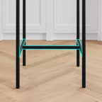 Acekool Sgabelli da Bar Altezza Bancone 65cm Set da 4 in Similpelle con Schienale e Poggiapiedi per Isola Cucina