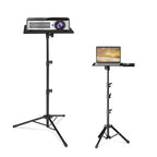 Projector Stand Tripod Laptop Stand with Adjustable Height 26 - 63 Inch, Mobile Laptop Cart on Wheels with Phone Holder Floor Stand for Couch Outdoor