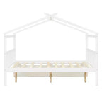 Luxystar Letto a Capanna in Legno Moderno Full Size con 2 Cassetti e Testiere