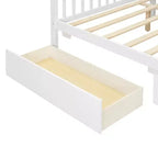 Luxystar Letto a Capanna in Legno Moderno Full Size con 2 Cassetti e Testiere