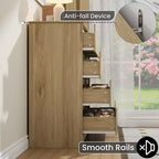 Cassettiera in legno a 8 cassetti - 120 cm di larghezza, contenitore profondo per camera da letto, soggiorno e corridoio
