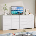 Cassettiera in legno a 8 cassetti - 120 cm di larghezza, contenitore profondo per camera da letto, soggiorno e corridoio