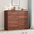 Cassettiera in legno a 8 cassetti - 120 cm di larghezza, contenitore profondo per camera da letto, soggiorno e corridoio