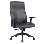Maxwell Upholstered High-Back Executive Office Chair in PU Leather, Adjustable Height and Arms, Knee-Tilt & 360 Swivel, Ergonomic Computer Desk Chair