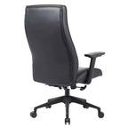 Sedia da ufficio direzionale Maxwell ad alto schienale imbottita in pelle PU, altezza e braccioli regolabili, inclinazione ginocchia e rotazione a 360°, sedia ergonomica da scrivania per computer