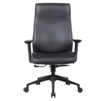 Sedia da ufficio direzionale Maxwell ad alto schienale imbottita in pelle PU, altezza e braccioli regolabili, inclinazione ginocchia e rotazione a 360°, sedia ergonomica da scrivania per computer