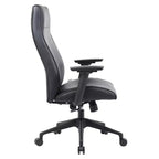 Sedia da ufficio direzionale Maxwell ad alto schienale imbottita in pelle PU, altezza e braccioli regolabili, inclinazione ginocchia e rotazione a 360°, sedia ergonomica da scrivania per computer