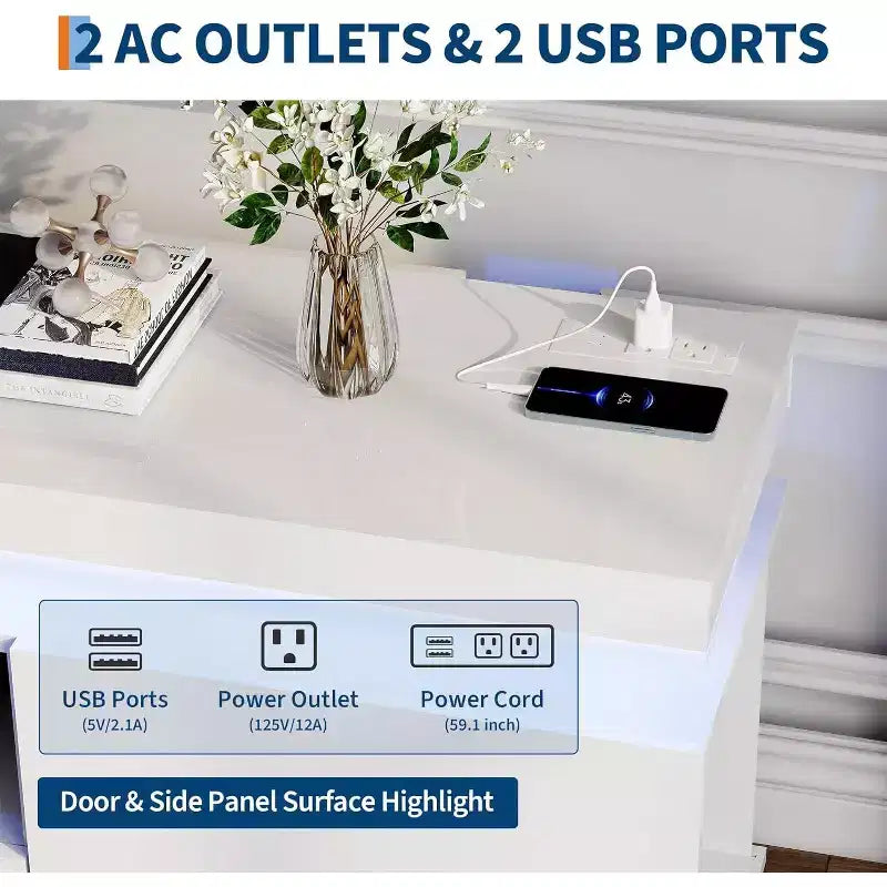 Mobile TV per televisori da 75/80/85 pollici, mobile da intrattenimento moderno lucido, ripiani in vetro, tavolo console multimediale per soggiorno e camera da letto
