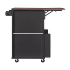 Whisen 39.3 Isola da Cucina con Ripiano, Carrello da Cucina Portatile con Ruote e Ribalta, Portasciugamani, 1 Cassetto
