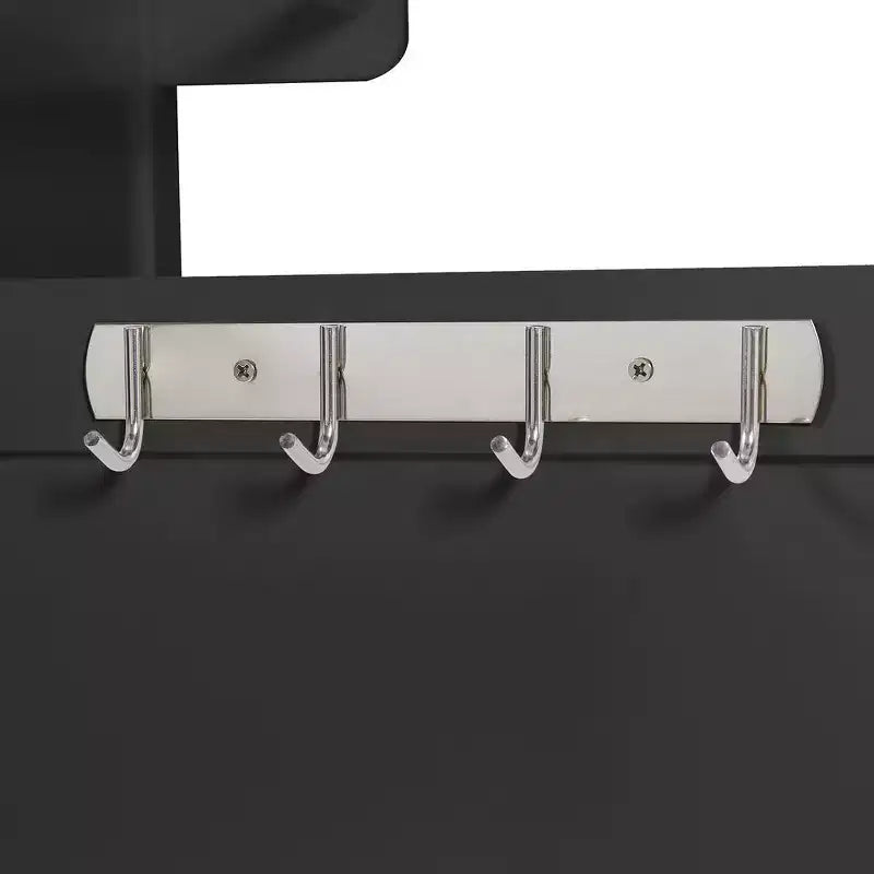 Whisen 39.3 Isola da Cucina con Ripiano, Carrello da Cucina Portatile con Ruote e Ribalta, Portasciugamani, 1 Cassetto