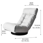 Poltrona da salotto girevole FurnitureR con pouf, poltrona reclinabile regolabile con poggiapiedi, sedia da gioco e meditazione per soggiorno camera da letto