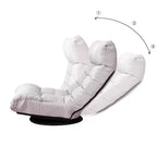 Poltrona da salotto girevole FurnitureR con pouf, poltrona reclinabile regolabile con poggiapiedi, sedia da gioco e meditazione per soggiorno camera da letto