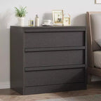 Table de chevet à 3 tiroirs, table de nuit moderne de 76 cm de haut avec grand rangement et design anti-basculement, petite table d'appoint pour chambre à coucher, salon, entrée