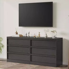 Table de chevet à 3 tiroirs, table de nuit moderne de 76 cm de haut avec grand rangement et design anti-basculement, petite table d'appoint pour chambre à coucher, salon, entrée