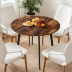 Karl Home Tavolo da pranzo rotondo moderno da 91,44 cm con robuste gambe in metallo, per cucine in spazi ridotti