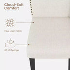 Tavolo da pranzo ovale da 180 cm con 6 sedie imbottite, tavolo da cucina con robusta base in legno, sedia da pranzo con schienale alto e gambe in legno per cucina