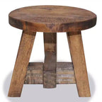 vidaXL Sgabello Varies In legno massello di mogano Compatto Durevole Sgabello Rotondo