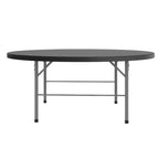 Tavolo pieghevole rotondo in plastica bi-fold Flash Furniture da 5,89 piedi per banchetti ed eventi con maniglia per il trasporto