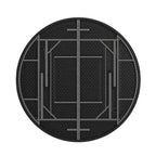 Tavolo pieghevole rotondo in plastica bi-fold Flash Furniture da 5,89 piedi per banchetti ed eventi con maniglia per il trasporto
