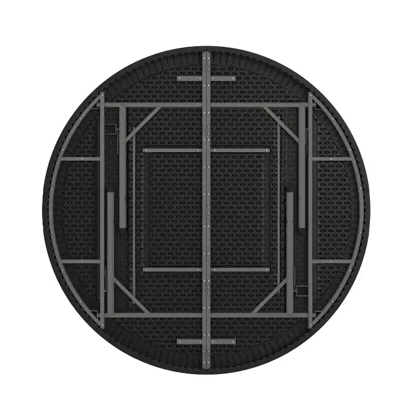 Tavolo pieghevole rotondo in plastica bi-fold Flash Furniture da 5,89 piedi per banchetti ed eventi con maniglia per il trasporto