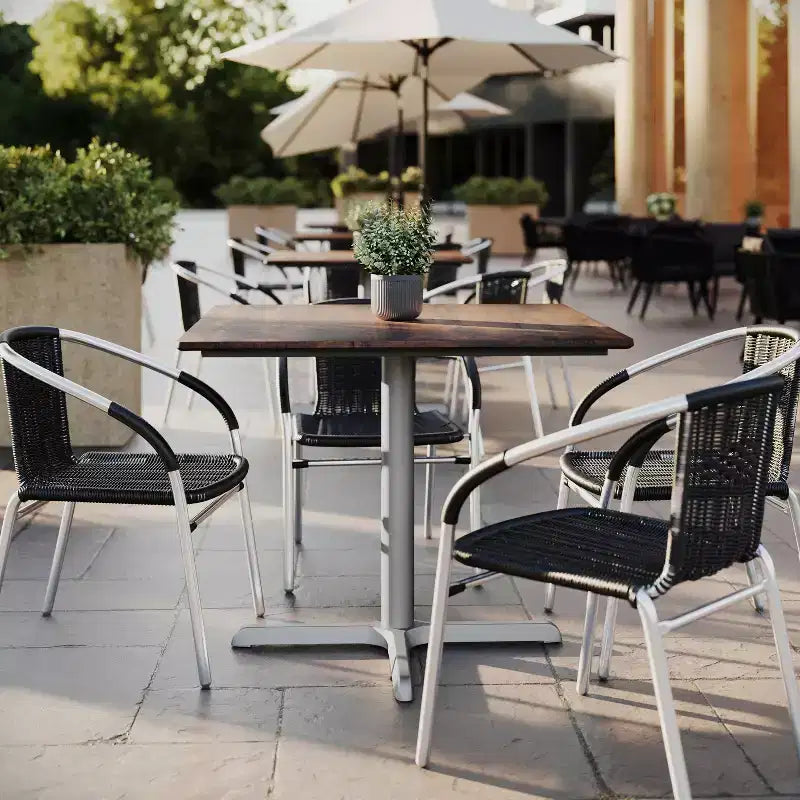 Flash Furniture Piano del tavolo Acadia con tecnologia TopGuard HPL e base a X altezza tavolo