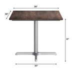 Flash Furniture Piano del tavolo Acadia con tecnologia TopGuard HPL e base a X altezza tavolo