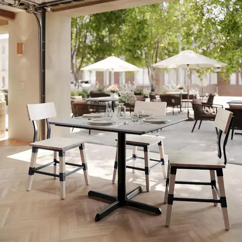 Flash Furniture Piano del tavolo Acadia con tecnologia TopGuard HPL e base a X altezza tavolo