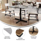 Flash Furniture Piano del tavolo Acadia con tecnologia TopGuard HPL e base a X altezza tavolo