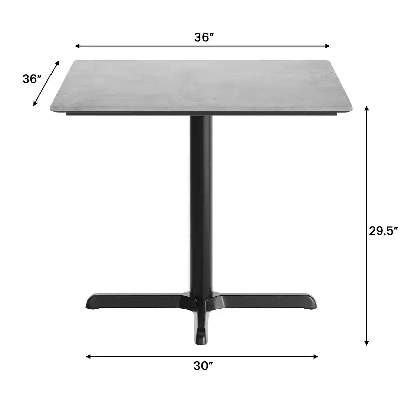 Flash Furniture Piano del tavolo Acadia con tecnologia TopGuard HPL e base a X altezza tavolo