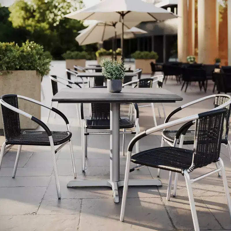 Flash Furniture Piano del tavolo Acadia con tecnologia TopGuard HPL e base a X altezza tavolo
