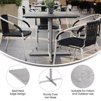 Flash Furniture Piano del tavolo Acadia con tecnologia TopGuard HPL e base a X altezza tavolo